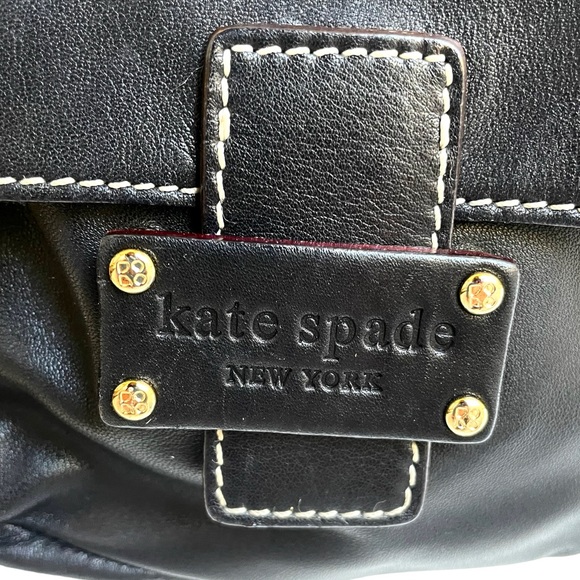 kate spade Bags Kate Spade Black Leather Hobo Bag Purse Medium W Dust Bag Lime Green Lining